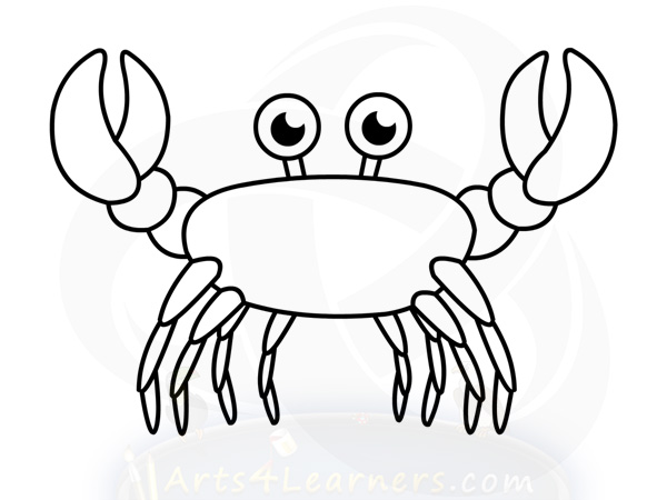 600x450 How To Draw Crab Arts4learners