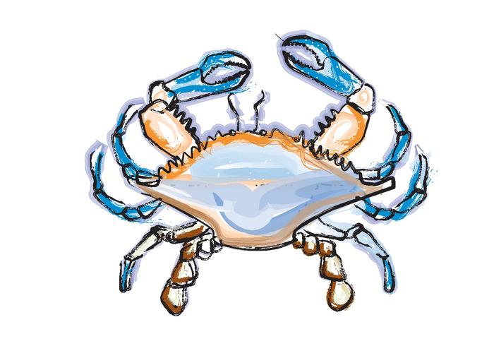 700x490 Free Flat Crab Vector Illustration