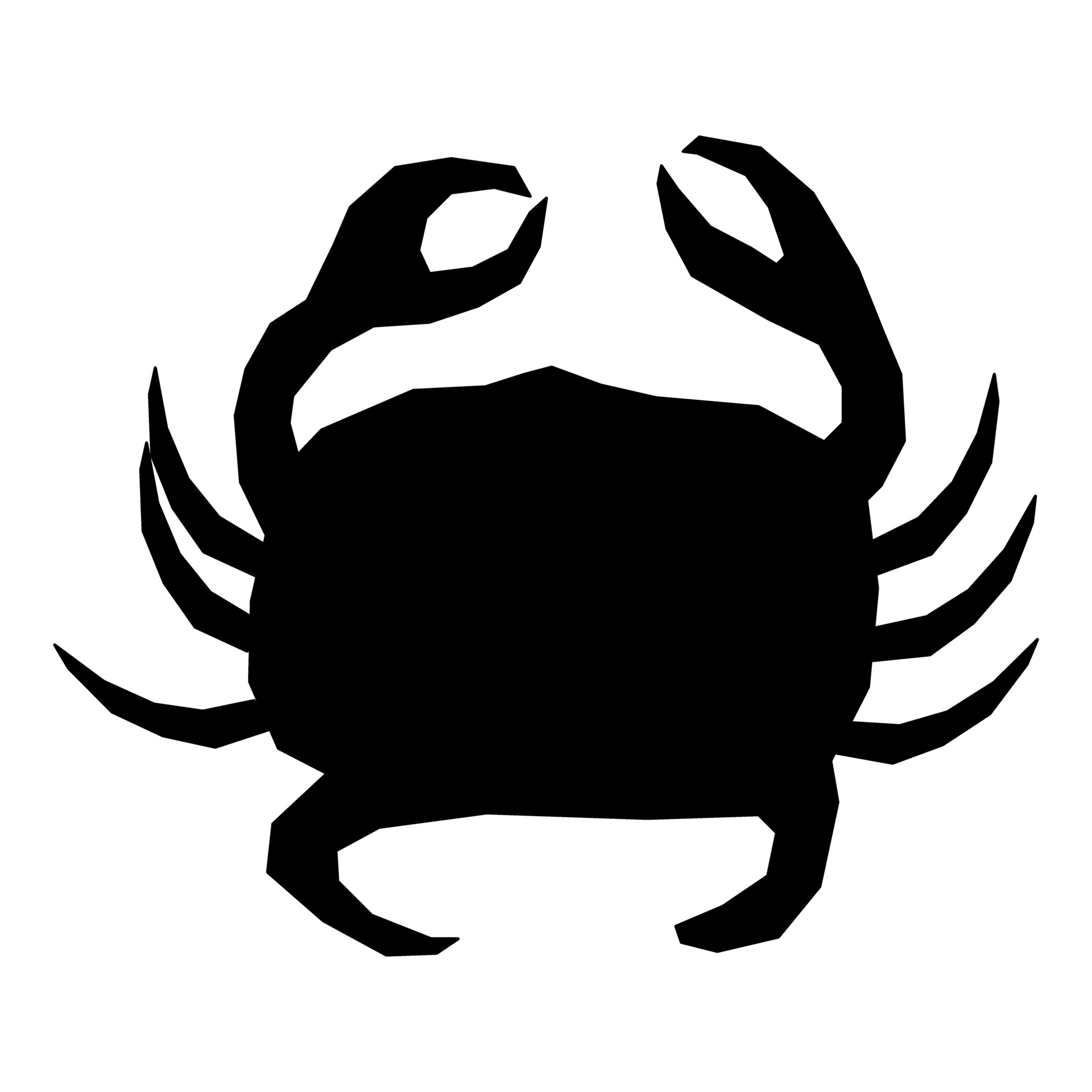 1920x1920 Crab Silhouette Free Stock Photo