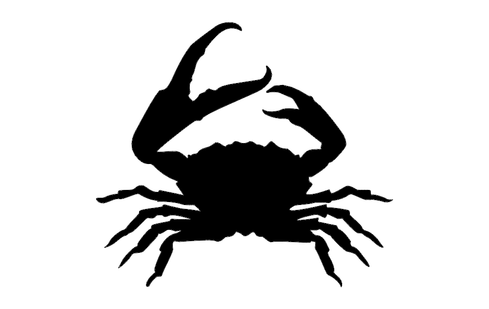 1002x633 Crab Silhouette Dxf File Free Download