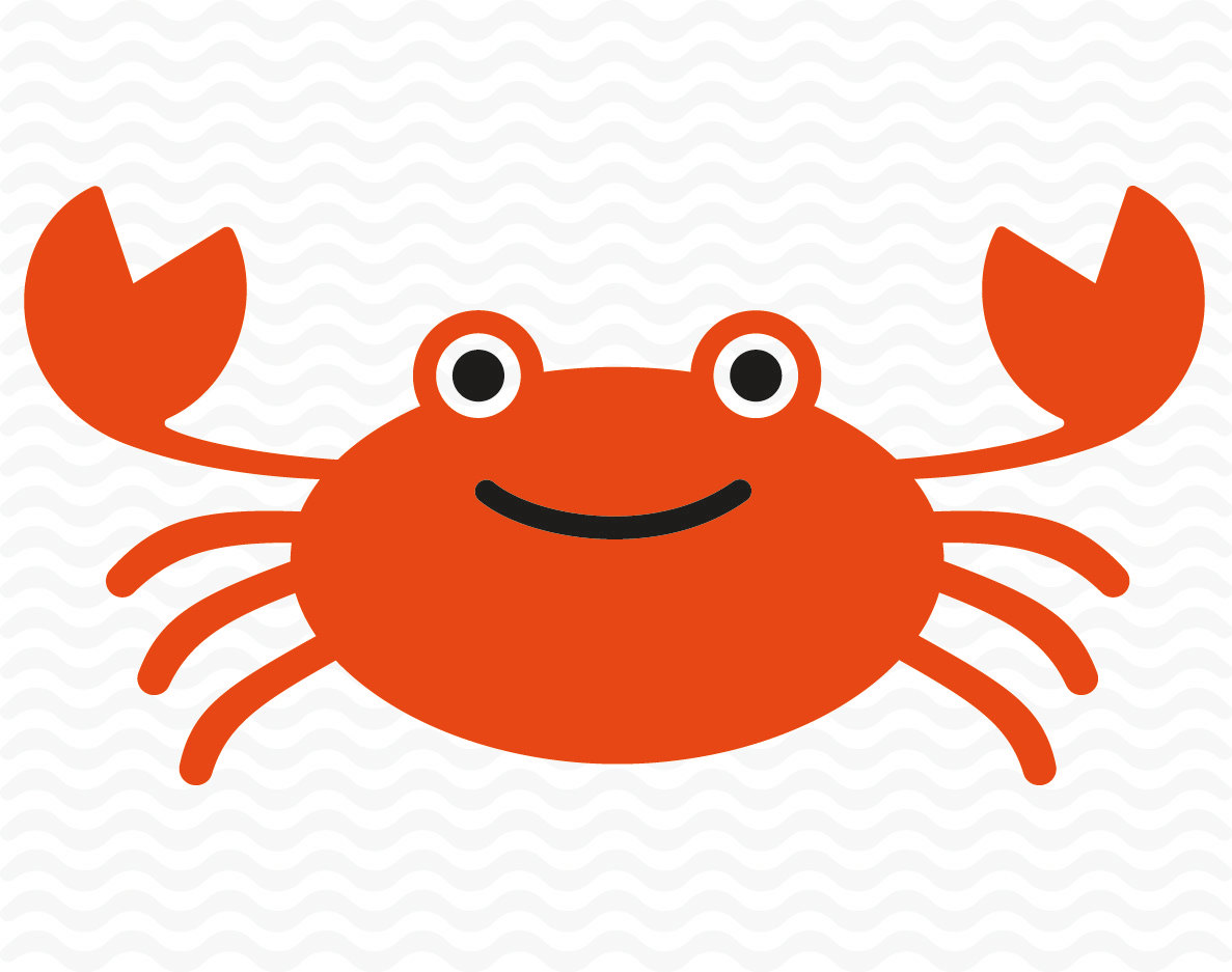 1187x937 Crab Design File, Svg, Dxf, Eps, Vinyl Monogram Cut Files