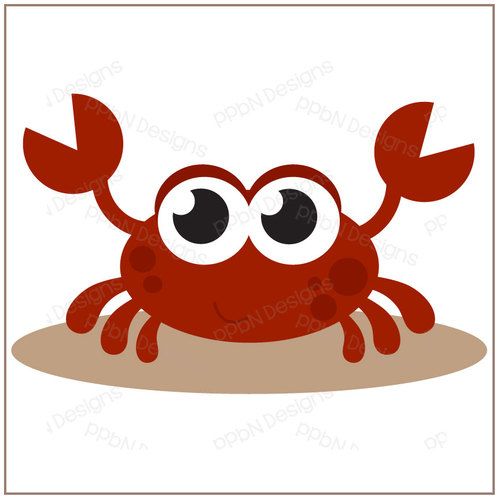 500x500 Cute Crab Silhouette