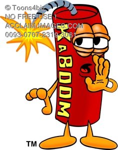 236x300 Illustration Cartoon Fire Cracker Whispering
