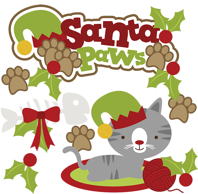 648x635 Christmas Cat Clipart