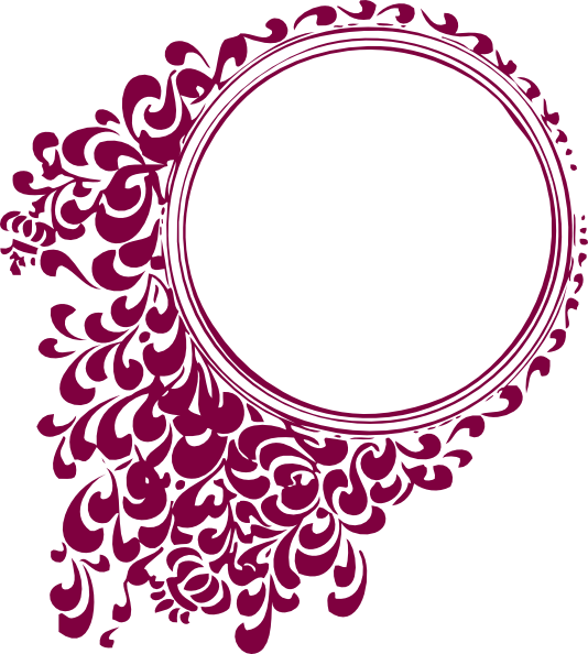 534x594 Cranberry Filligree Frame Clip Art