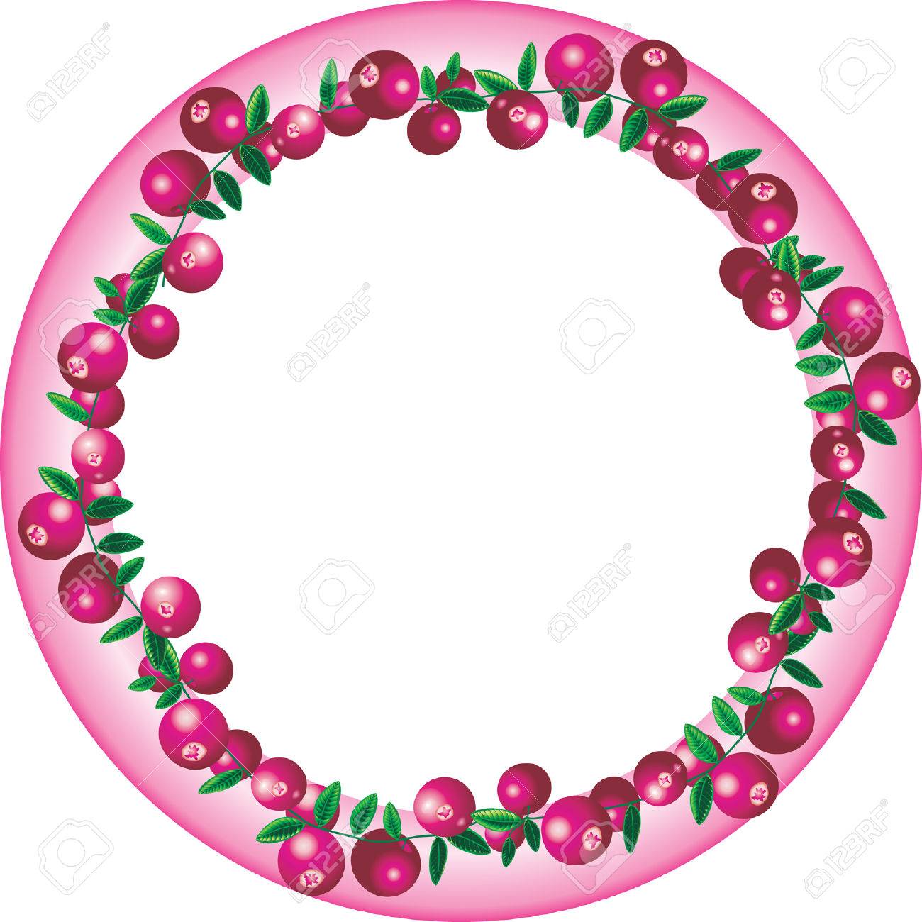 1300x1300 Vector Border Of Cranberry Royalty Free Cliparts, Vectors,