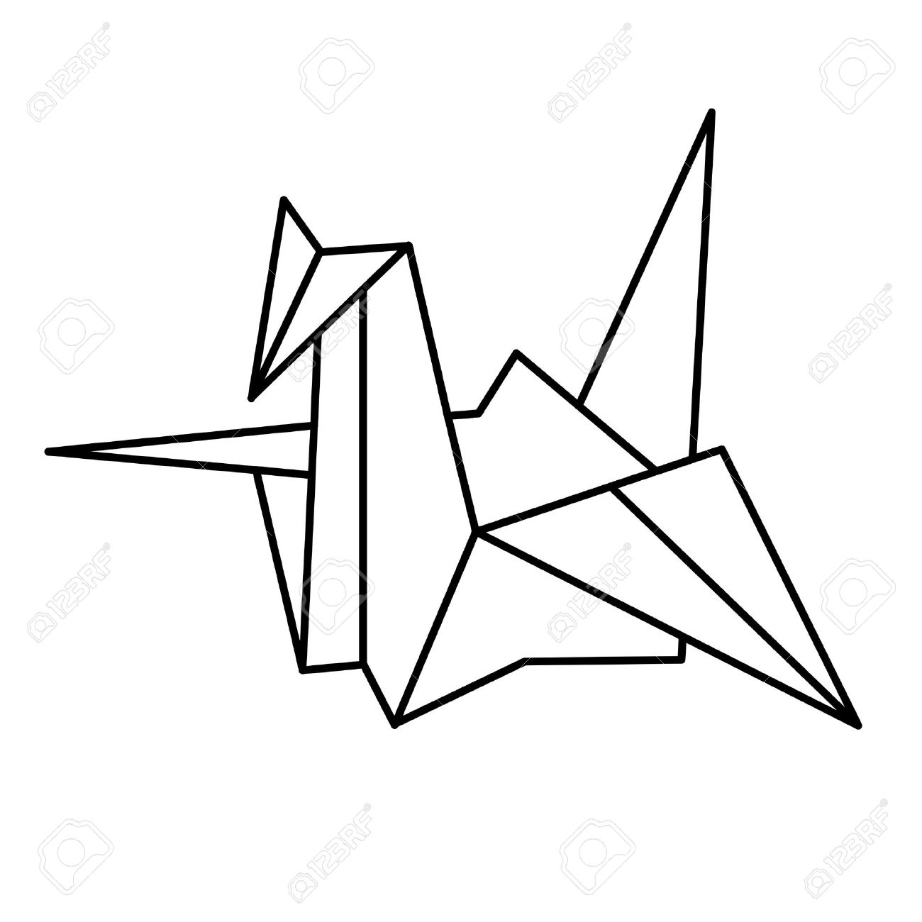 1300x1300 Origami Clipart Japanese Crane