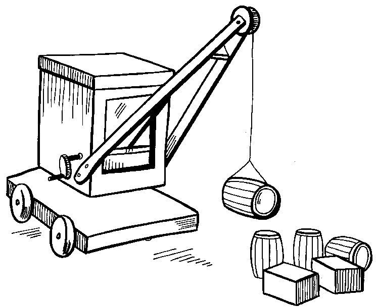 744x611 Crane Clipart Black And White