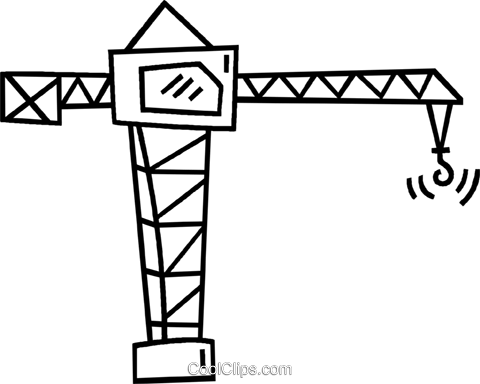 480x384 Crane Royalty Free Vector Clip Art Illustration Vc038870