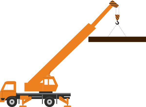 600x440 Crane Large Load Clip Art