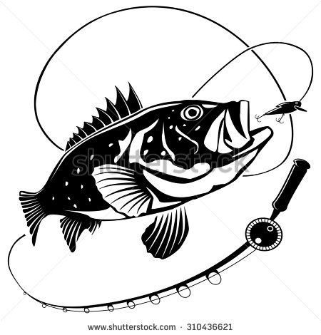 450x470 Fishing Rod Clipart Bass Fishing