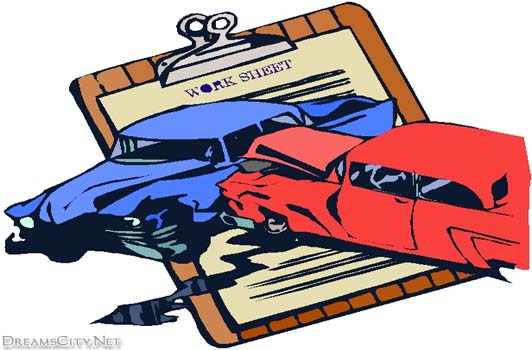 532x350 Car Crash On Bridge Clipart