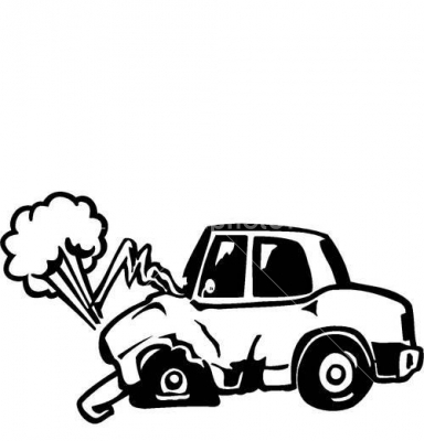 384x400 Cartoon Car Crash Clipart
