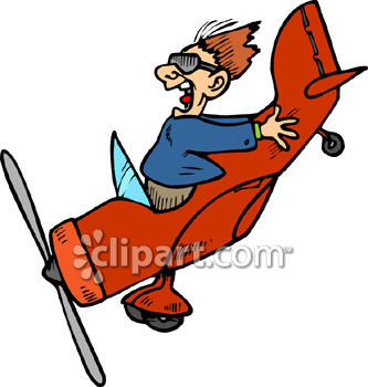333x350 Royalty Free Clipart Image Screaming Man On A Plane That Is Going