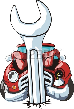 305x450 Old Car With Crashed Front Royalty Free Cliparts, Vectors,