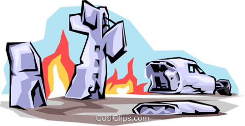 480x247 Plane Crash Royalty Free Vector Clip Art Illustration Tran0502