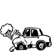 200x200 Wrecked Car Clipart