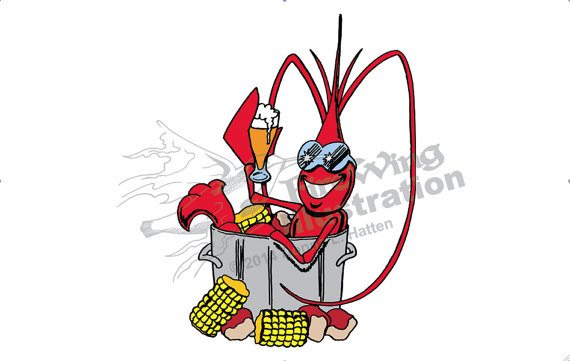 570x361 Items Similar To Crawfish Boil Clip Art On Etsy
