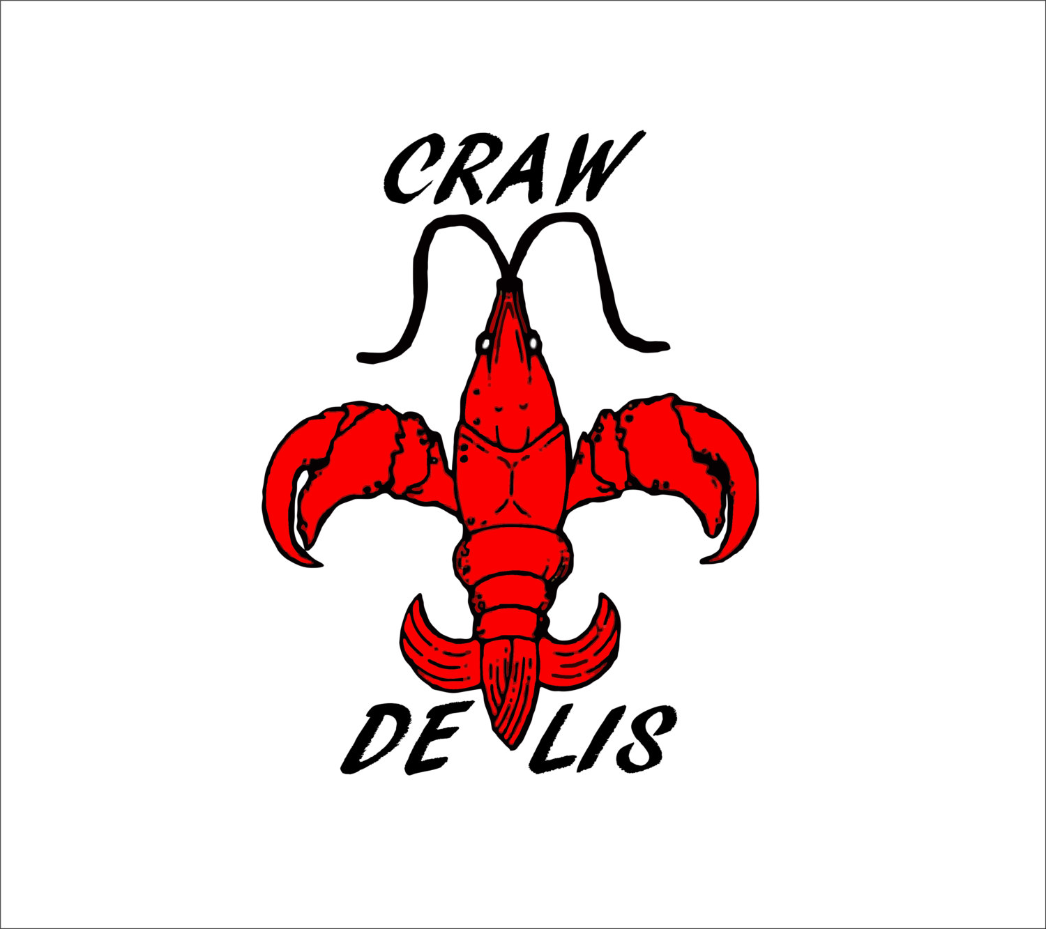 1500x1333 Craw De Lis Decal Adhesive Vinyl Sticker 7.8 Crawfish Fleur De