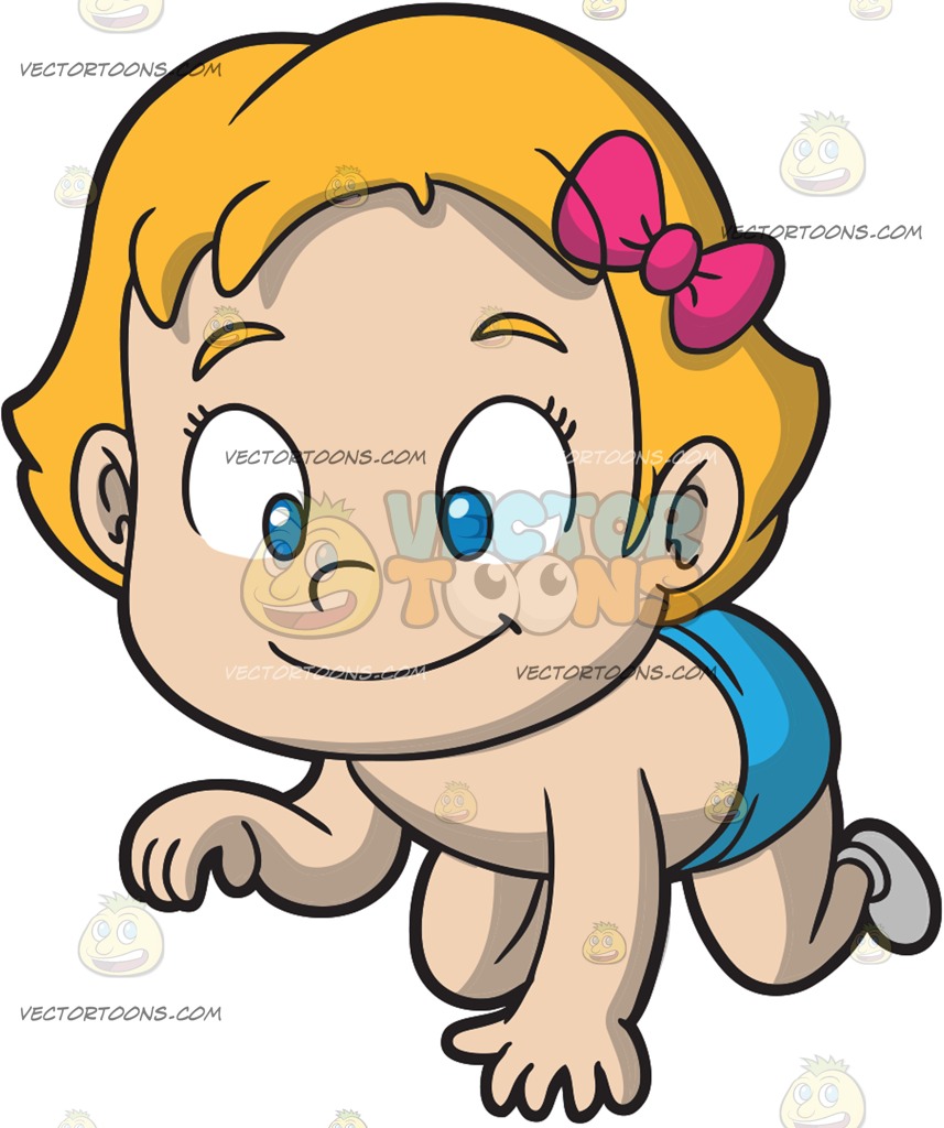 857x1024 A Cute Baby Girl Crawling On The Floor