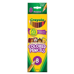 250x250 8 Count Multicultural Crayons