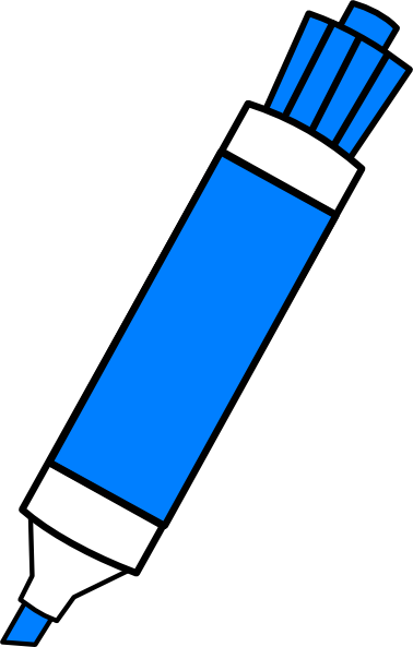 378x593 Markers Blue Dry Erase Marker Clip Art Free Clipart Images