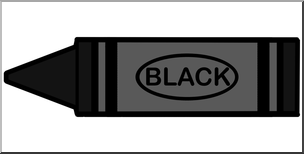 304x154 Clip Art Crayon Black Color I Abcteach