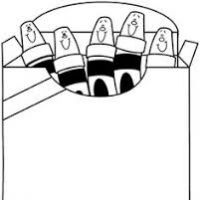 200x200 Crayons Clipart Black And White