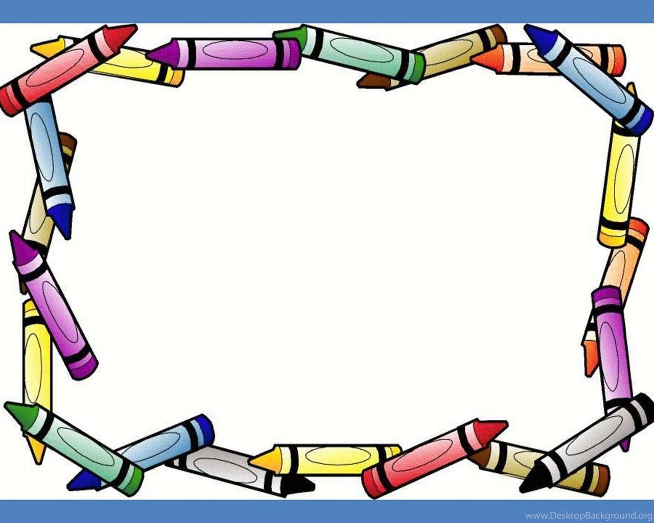 1280x1024 Crayon Border Frame Free Ppt Backgrounds For Your Powerpoint