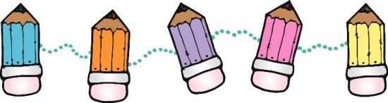 550x146 Image Of School Supply Clipart Borders