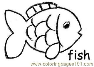 320x227 Fish Crayon Coloring Page