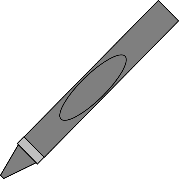 600x600 Gray Clipart Crayon