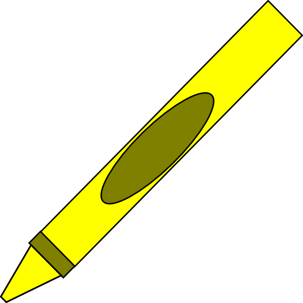 600x600 Yellow Crayon Clipart