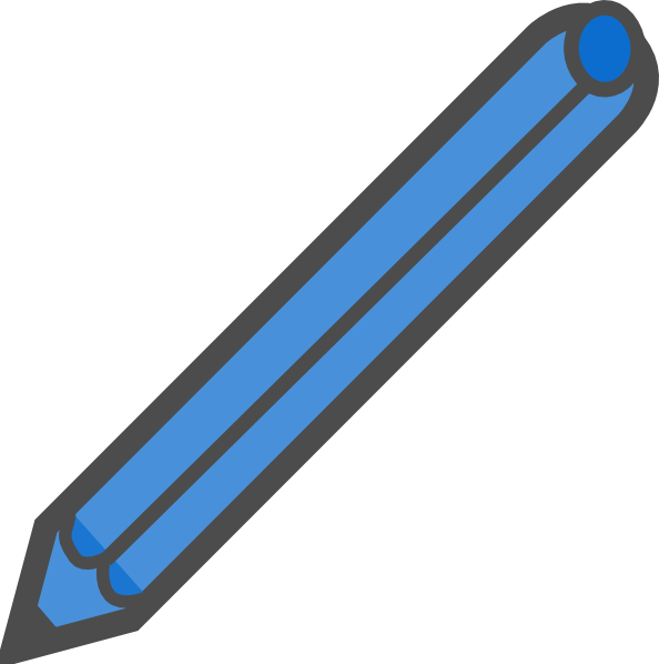 594x598 Free Blue Crayon Clipart Image
