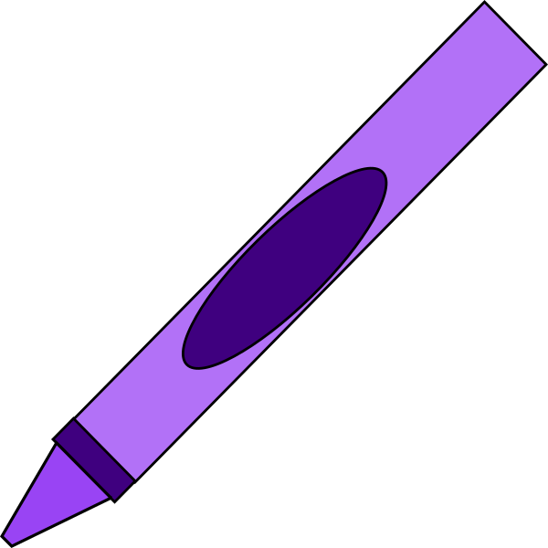 600x600 Purple Crayon Clip Art