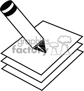 275x300 Pencil And Paper Black And White Clipart Panda