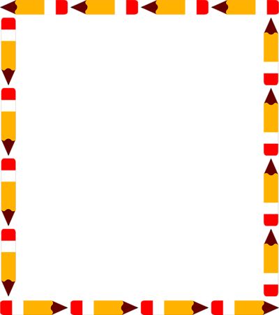 400x451 Image Of School Supply Clipart Borders
