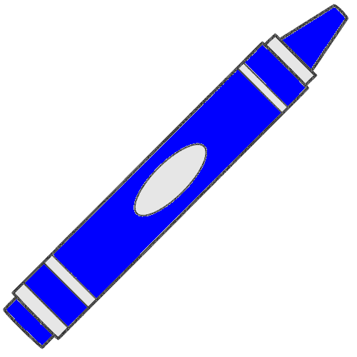500x500 Free Blue Crayon Clipart Image