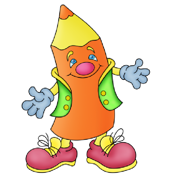 600x600 Cartoon Crayons Clipart