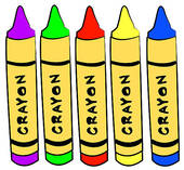 170x157 Clipart Of Five Different Color Crayons Standing K4502811