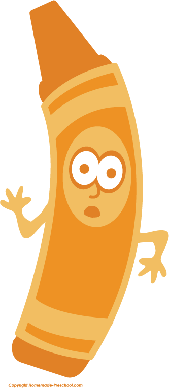 333x765 Orange Crayon Clipart