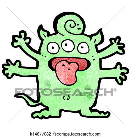 450x470 Clipart Of Cartoon Crazy Monster K14877082