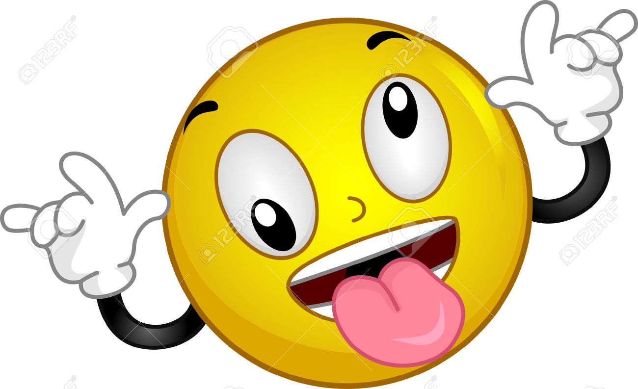 1300x793 Illustration Of A Smiley Goofing Around Stock Photo, Picture