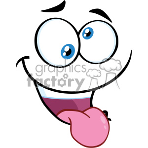 300x300 Royalty Free 10873 Royalty Free Rf Clipart Mad Cartoon Funny Face