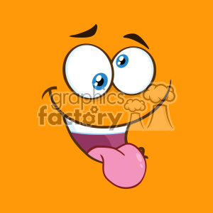 300x300 Royalty Free 10874 Royalty Free Rf Clipart Mad Cartoon Funny Face