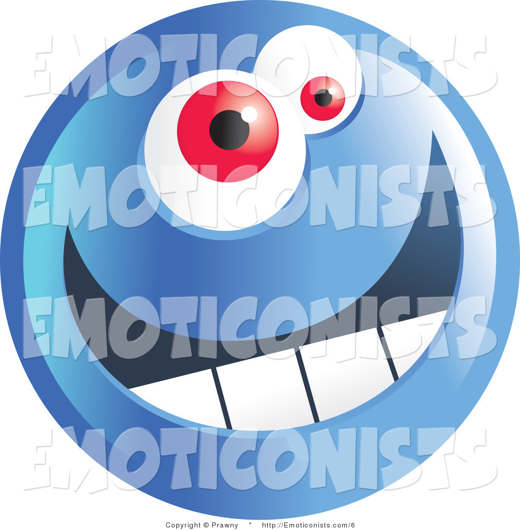 1024x1044 Vector Clip Art Of A Crazy Blue Emoticon Face Smiley By Prawny