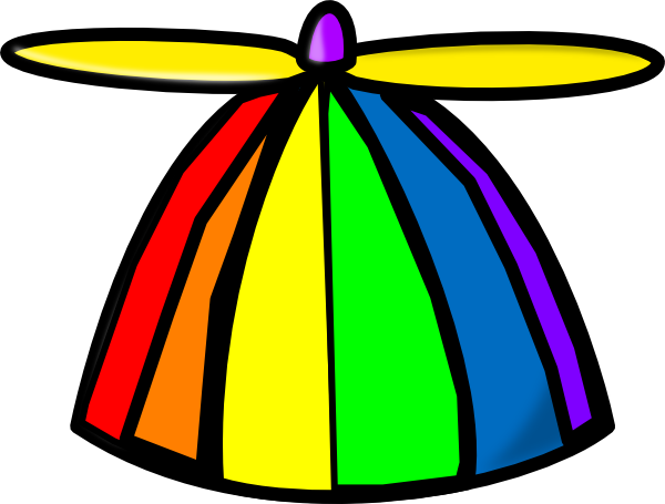 600x455 Rainbow Propellor Hat Clip Art