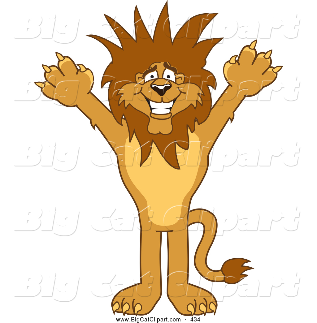 1024x1044 Big Cat Cartoon Vector Clipart Of A Lion Character Mascot
