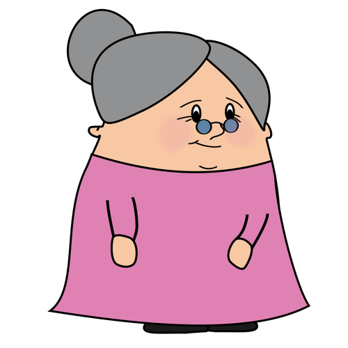500x500 9835 Free Old Lady Cartoon Clip Art Public Domain Vectors