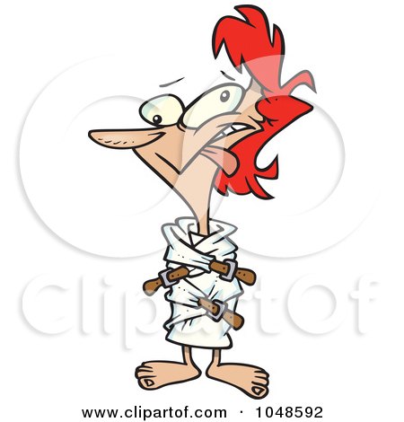 450x470 Royalty Free (Rf) Clip Art Illustration Of A Cartoon Crazy Woman